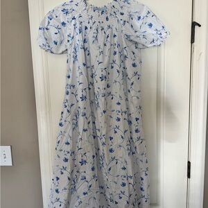 Hill House Kids Nightgown with Blue Floral Design